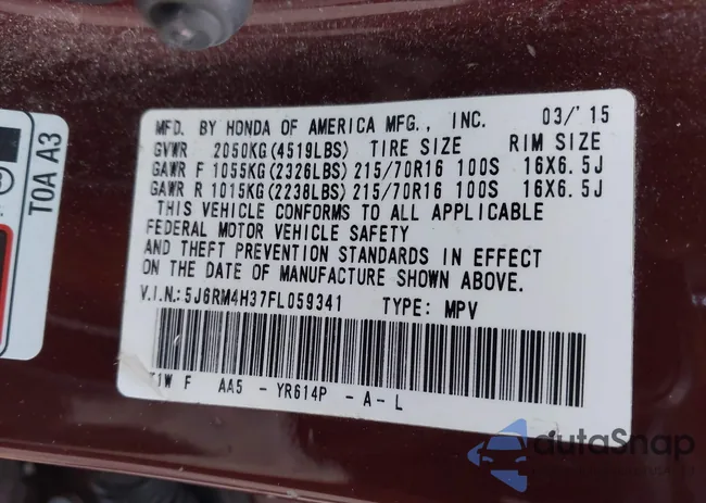 5J6RM4H37FL059341: 44297405