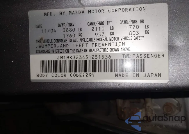 JM1BK323451251536: 44297457