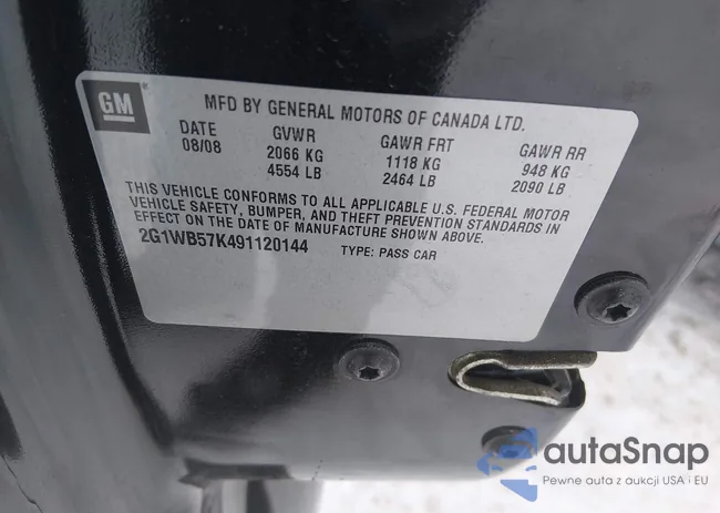 2G1WB57K491120144: 44297472