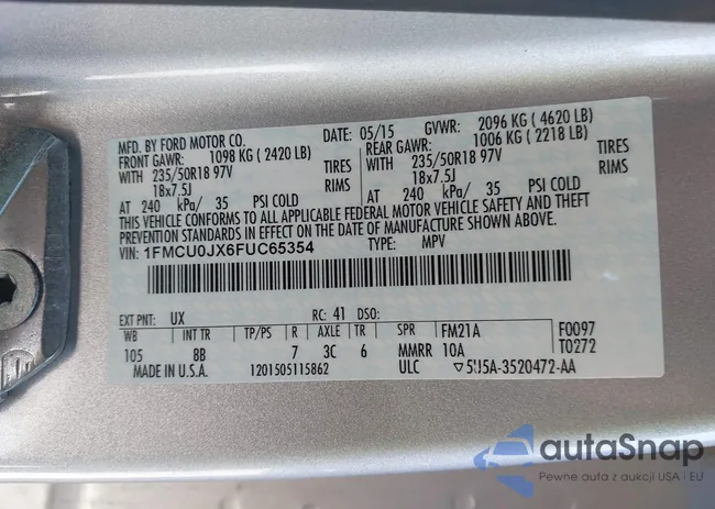 1FMCU0JX6FUC65354: 44297501