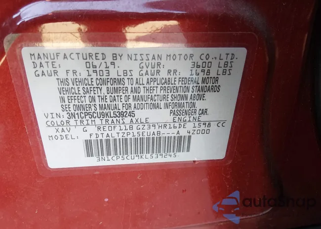 3N1CP5CU9KL539245: 44297530