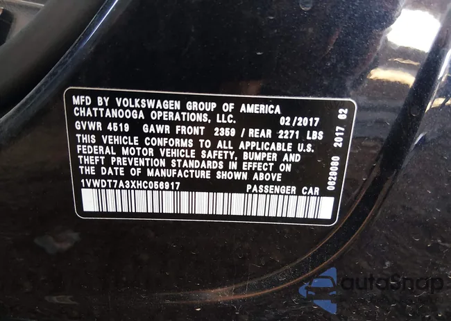 1VWDT7A3XHC056917: 44297542