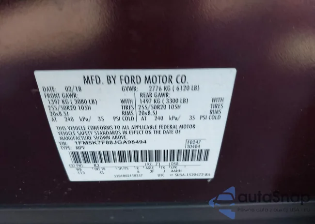 1FM5K7F88JGA98494: 44297547