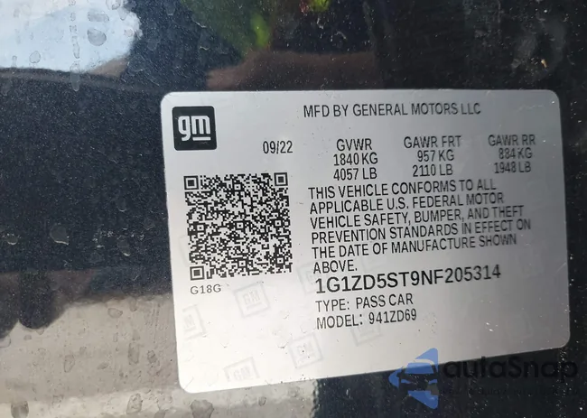 1G1ZD5ST9NF205314: 44296637