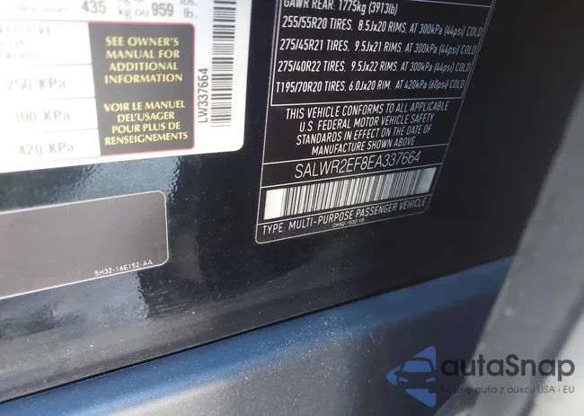 SALWR2EF8EA337664: 44296691