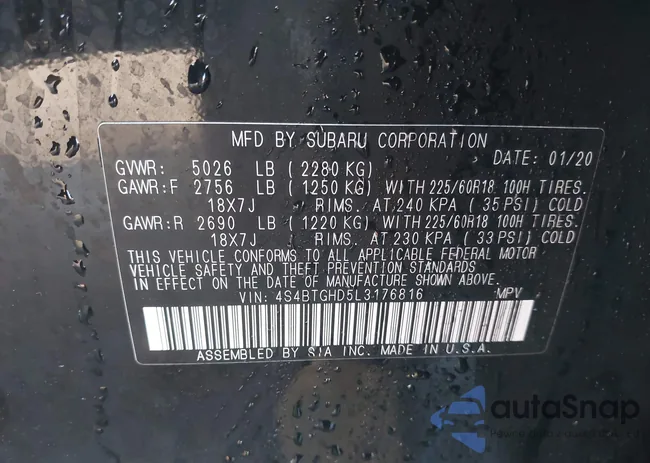 4S4BTGHD5L3176816: 44296707