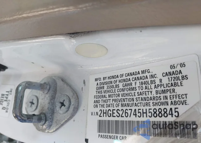 2HGES26745H588845: 44296917