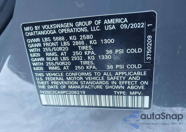 1V2SC2CA6PC206219: 44296939