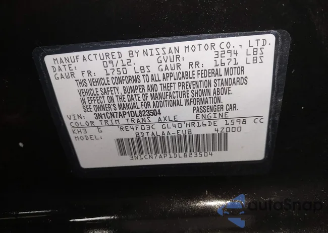 3N1CN7AP1DL823504: 44296940