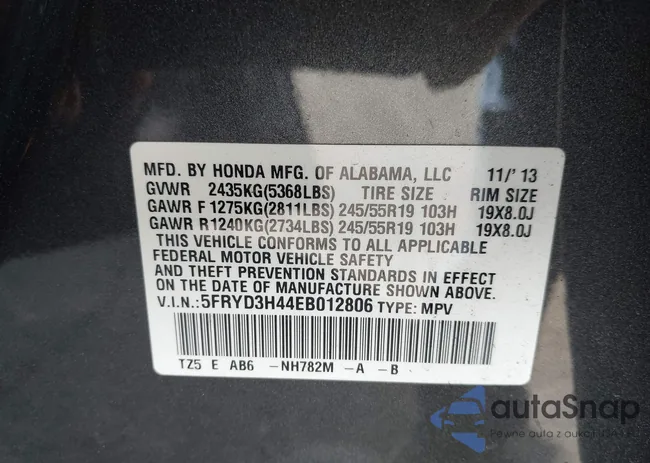 5FRYD3H44EB012806: 44296943