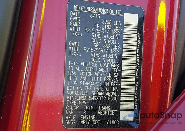 JN8AF5MRXDT218500: 44298139