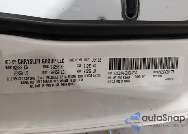 2C3CDDXAG5CH30496: 44298314