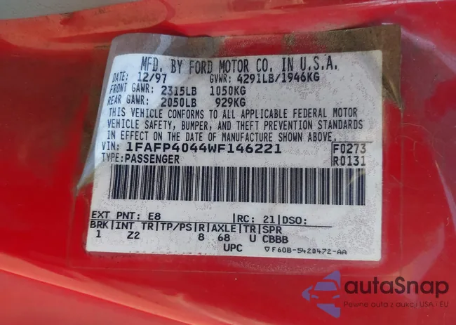 1FAFP4044WF146221: 44298347