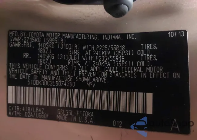 5TDDK3DC3ES074390: 44298424