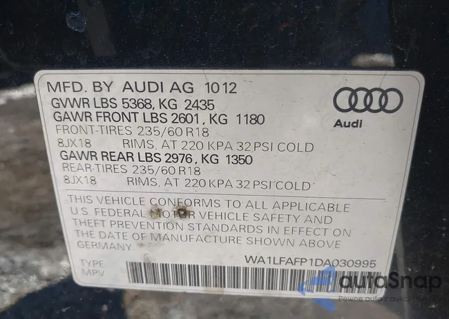 WA1LFAFP1DA030995: 44298441