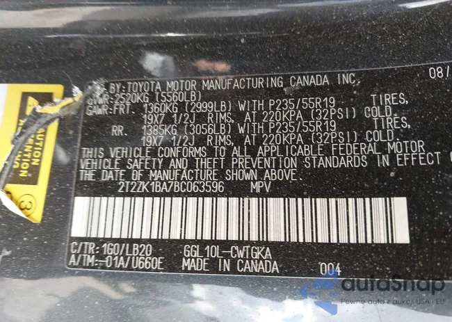 2T2ZK1BA7BC063596: 44298470