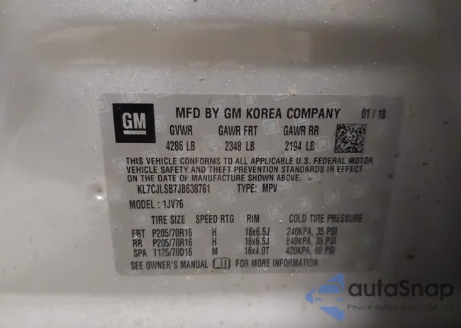 KL7CJLSB7JB638761: 44298545