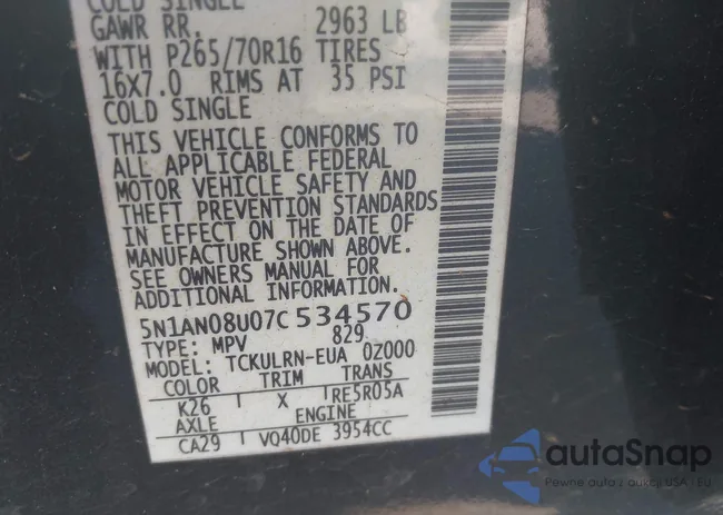 5N1AN08U07C534570: 44298741