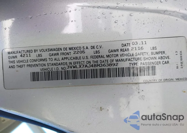 3VWLX7AJ4BM363892: 44298786