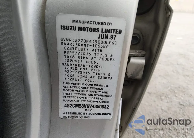 4S2CM58V6V4350882: 44300047