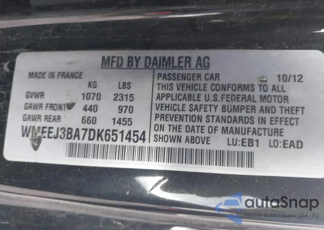 WMEEJ3BA7DK651454: 44300091
