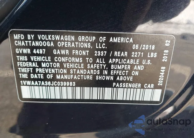 1VWAA7A36JC039983: 44300097