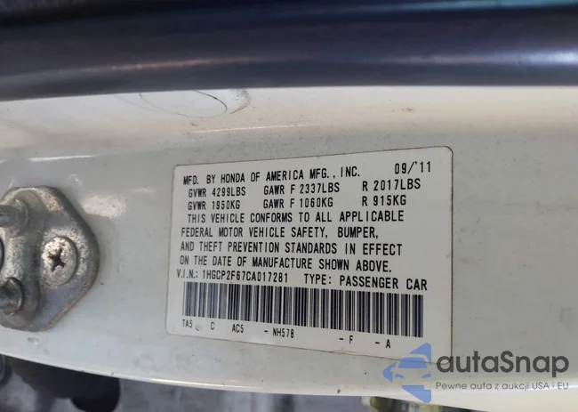 1HGCP2F67CA017281: 44300101