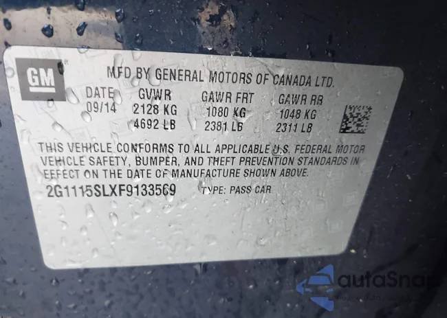 2G1115SLXF9133569: 44300123