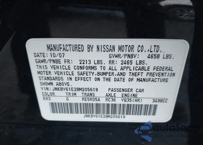 JNKBV61E28M205619: 44300247