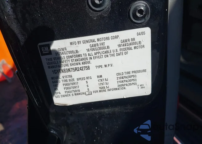 1GYEK63N75R242758: 44300277