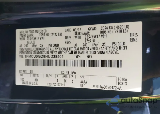 1FMCU0GD8HUD38501: 44300389