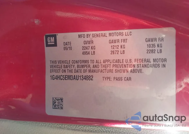 1G4HC5EM3AU134882: 44300437