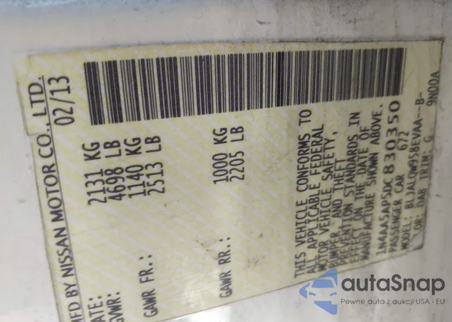 1N4AA5AP5DC830350: 44300447