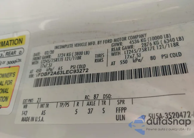 1FDBF2A63LEC93272: 44300502