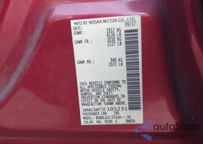 1N4AL3AP7JC105231: 44300561