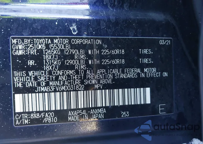 JTMAB3FV6MD031822: 44299801