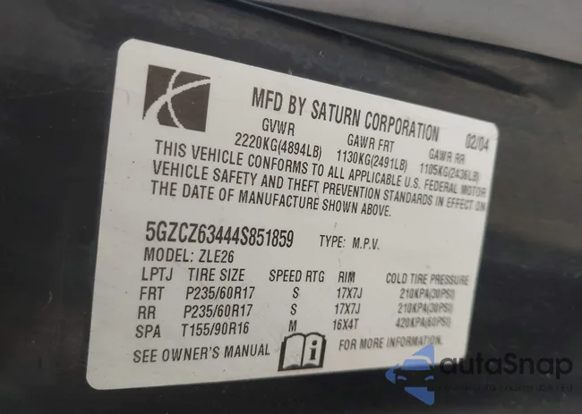 5GZCZ63444S851859: 44299821