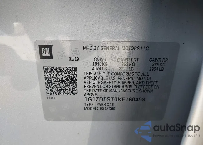 1G1ZD5ST0KF160498: 44299942