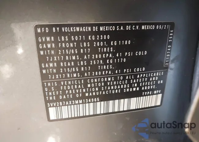 3VV2B7AX3MM134965: 44299975