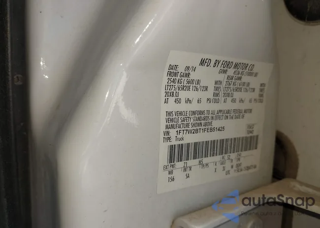 1FT7W2BT1FEB51425: 44301070