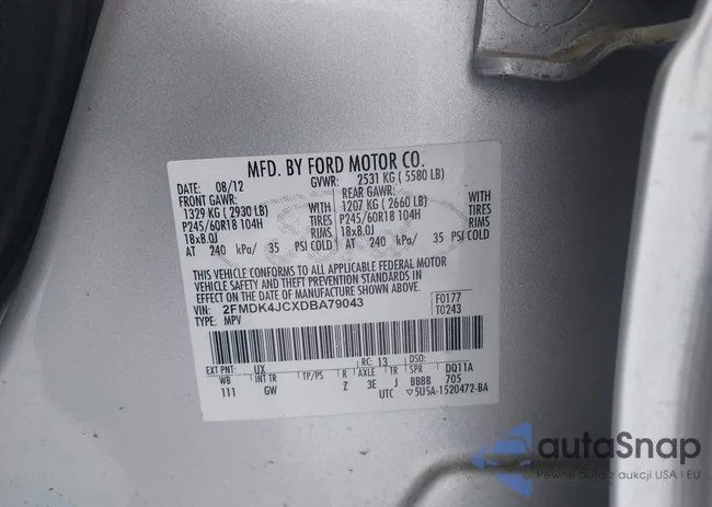 2FMDK4JCXDBA79043: 44301104