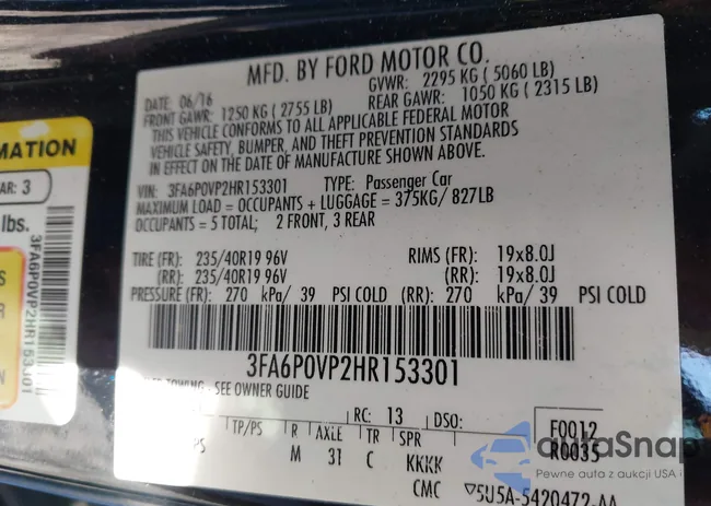 3FA6P0VP2HR153301: 44301107