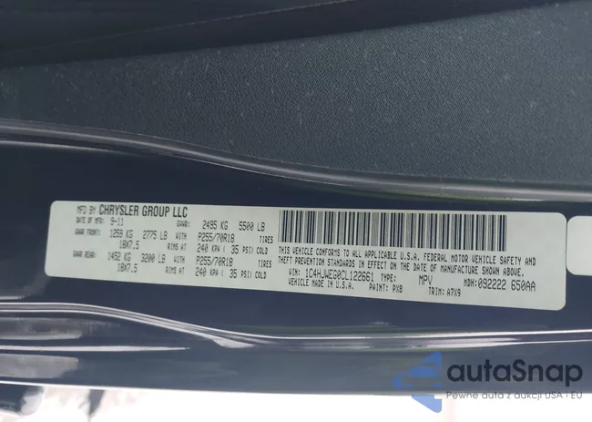 1C4HJWEG0CL122661: 44301116