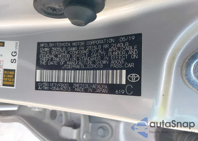 JTDEPRAE5LJ039018: 44301135