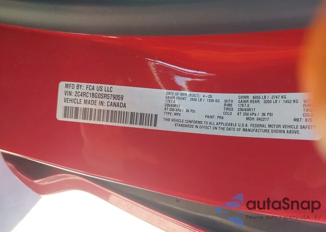 2C4RC1BG0SR579059: 44301140