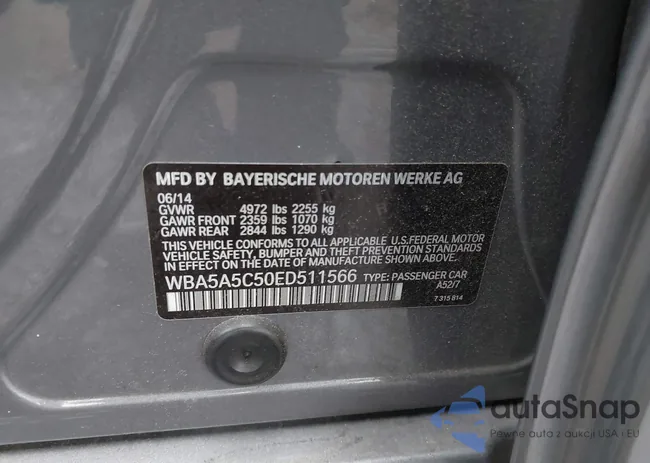 WBA5A5C50ED511566: 44301142