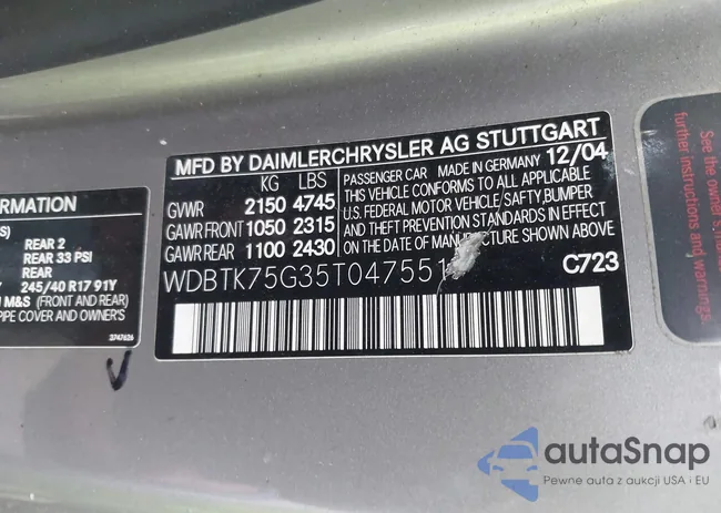 WDBTK75G35T047551: 44301161