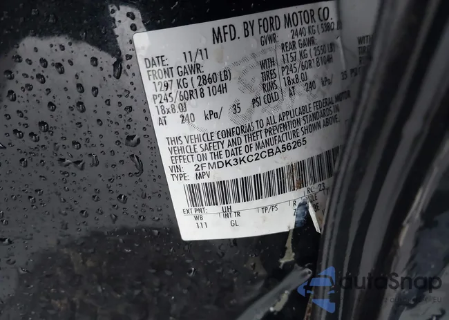 2FMDK3KC2CBA56265: 44301162