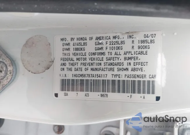 1HGCM56797A154117: 44301172