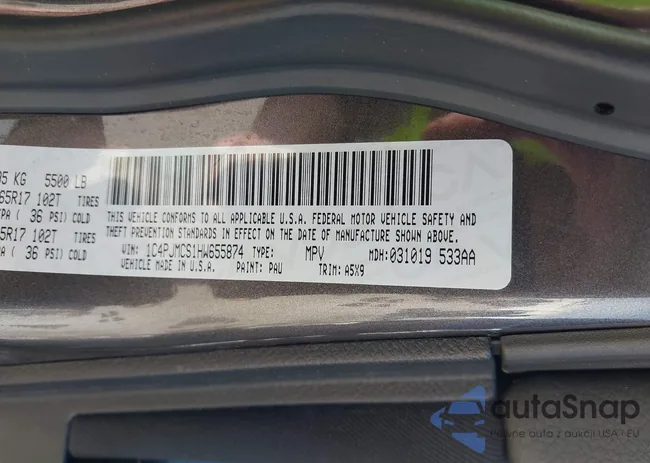 1C4PJMCS1HW655874: 44301216